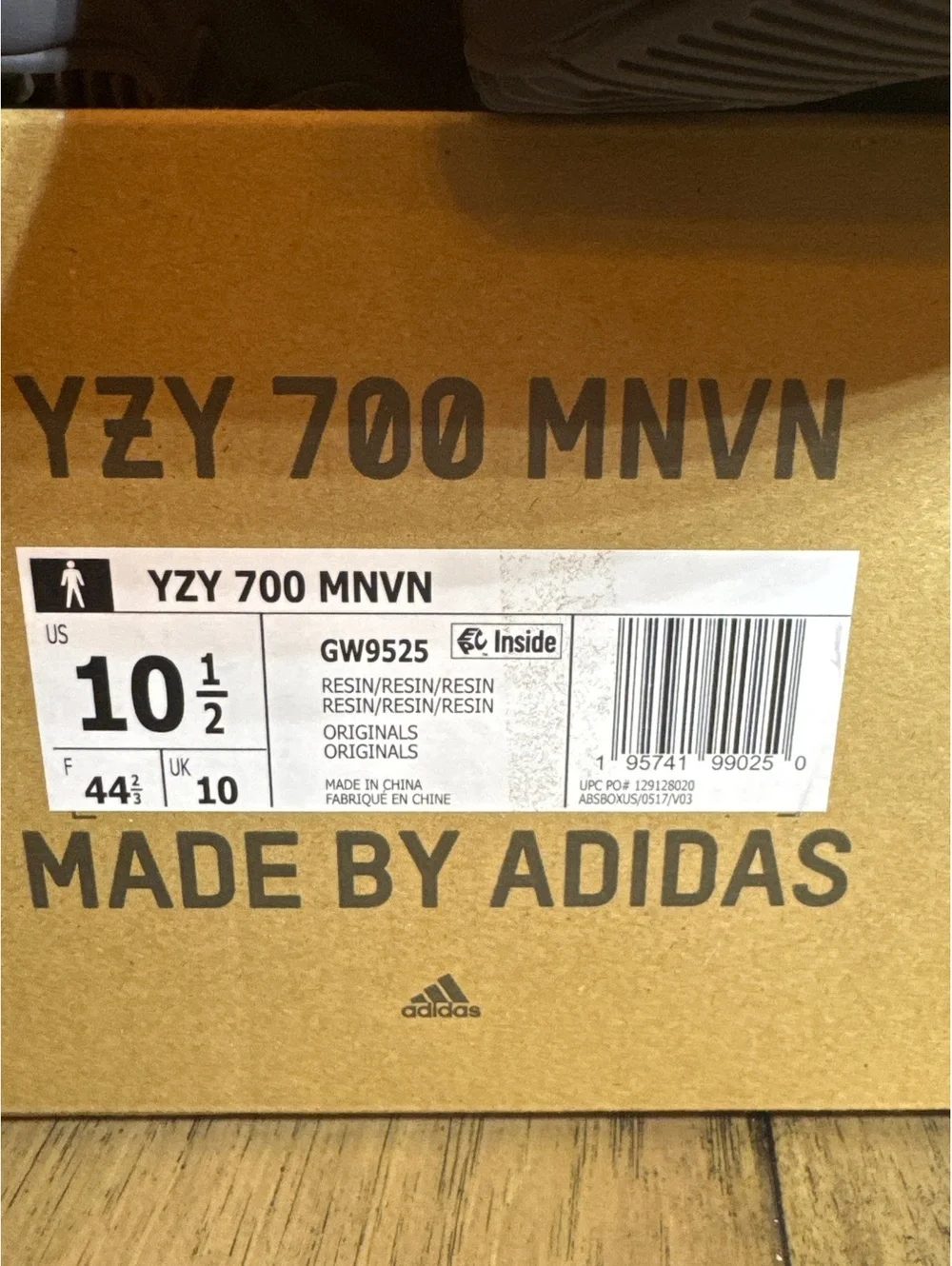 Adidas Yeezy 700 MNVN Resin GW9525 Men’s Size 10.5 | Brand New with Box